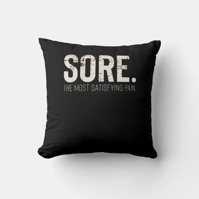 Fitness Gym Workout Motivational Quote Cushion (Front)