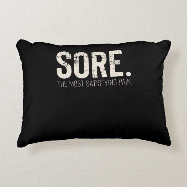 Fitness Gym Workout Motivational Quote Decorative Cushion (Front)
