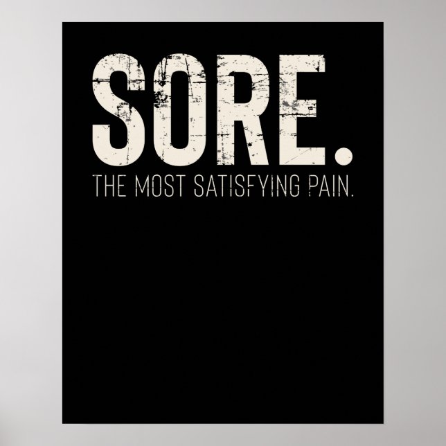 Fitness Gym Workout Motivational Quote Poster (Front)