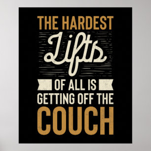 Fitness Gym Workout Weightlifting Quote Poster