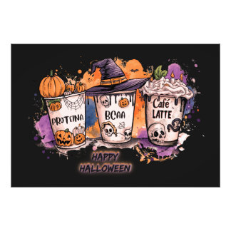 Fitness Halloween 🎃 Protein, BCAA & Café Latte Photo Print