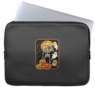 Fitness Halloween Skeleton Ghost Pumpkin Workout D Laptop Sleeve