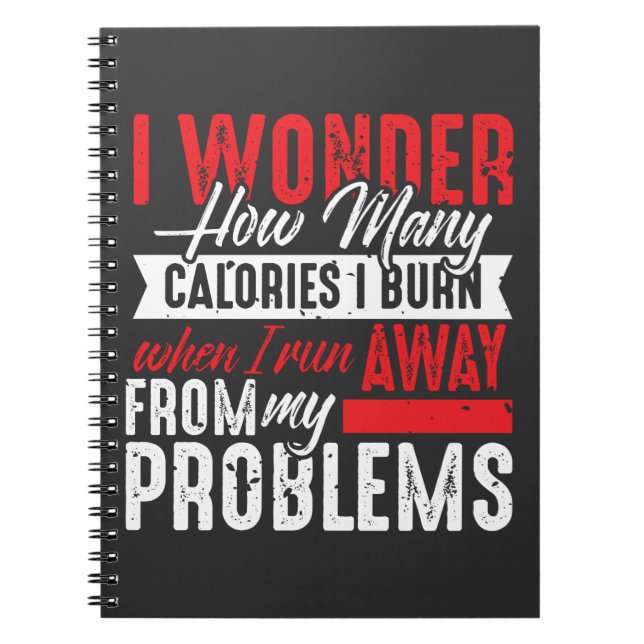Fitness Hater Calories Diet Avoid Workout Notebook (Front)