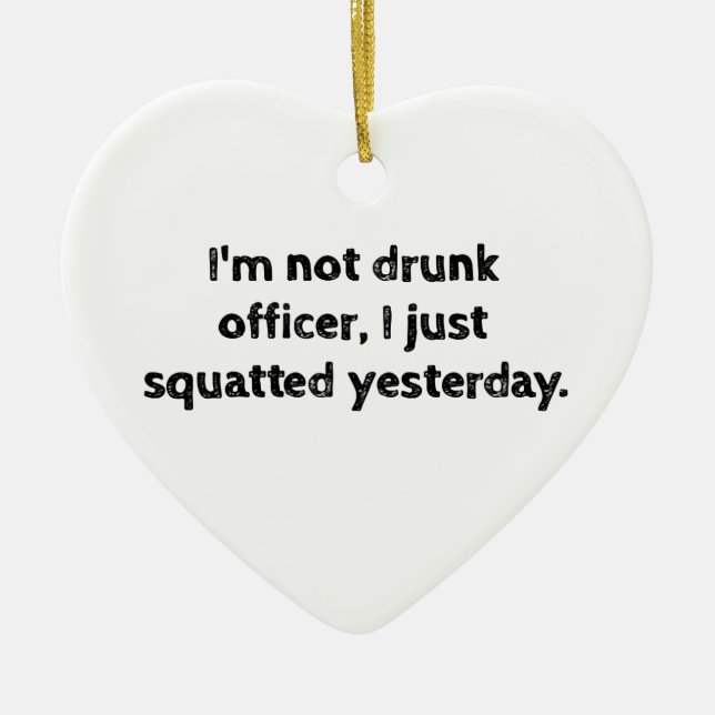 Fitness Humour Funny Workout Ceramic Tree Decoration (Front)