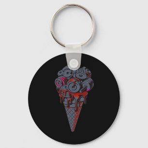 Fitness Ice Cream Cone Dumbbell Humour Gym Lovers  Key Ring