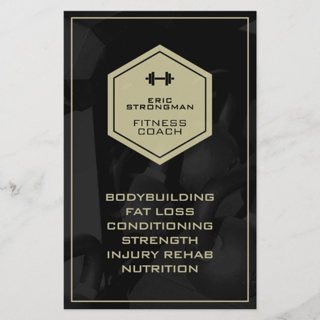 Fitness industry inspired modern masculine flyer (Front)