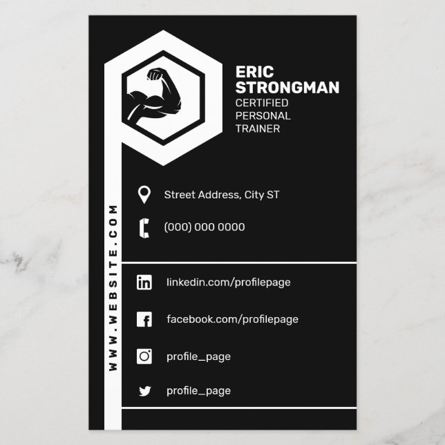 Fitness inspired black flyer (Front)