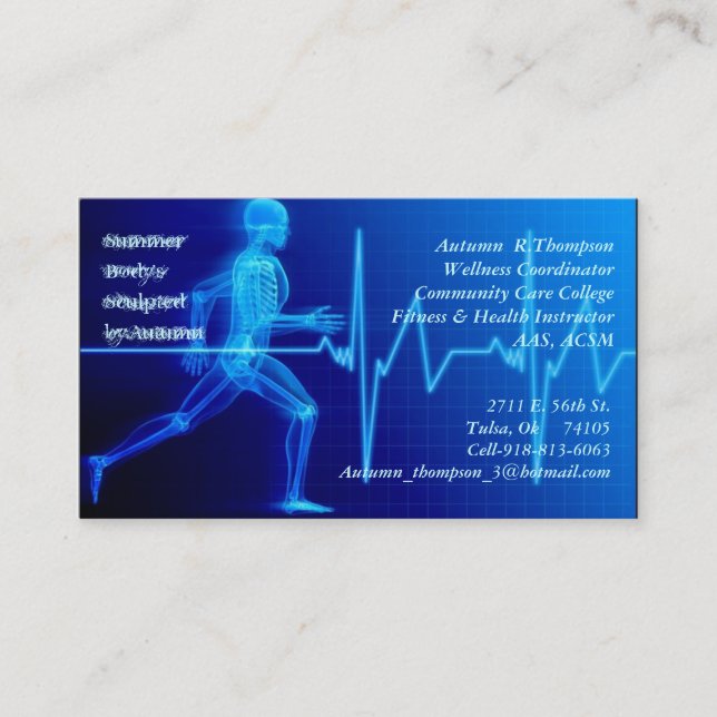 Fitness Instructor Business Card (Front)