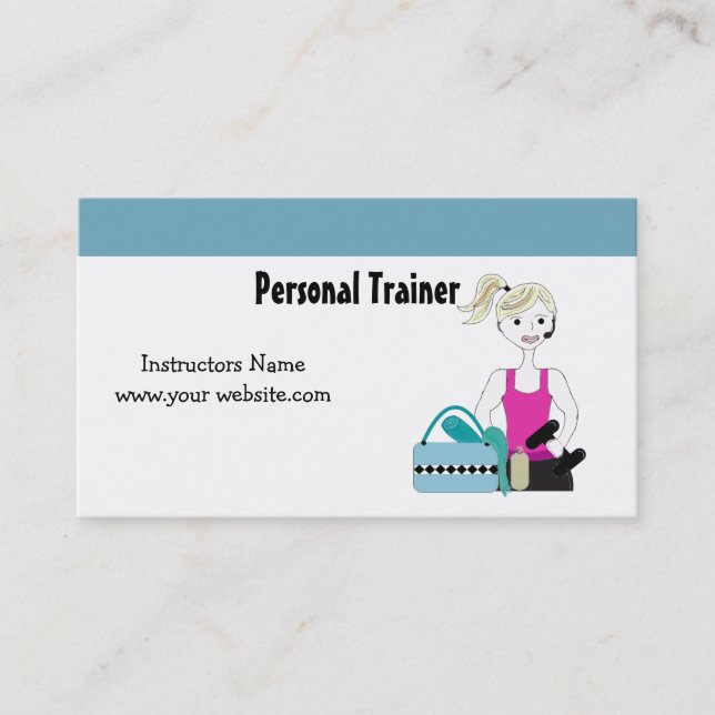 Fitness Instructor Business Card (Front)