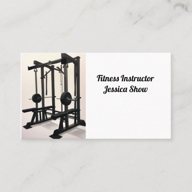 Fitness Instructor  Business Card (Front)