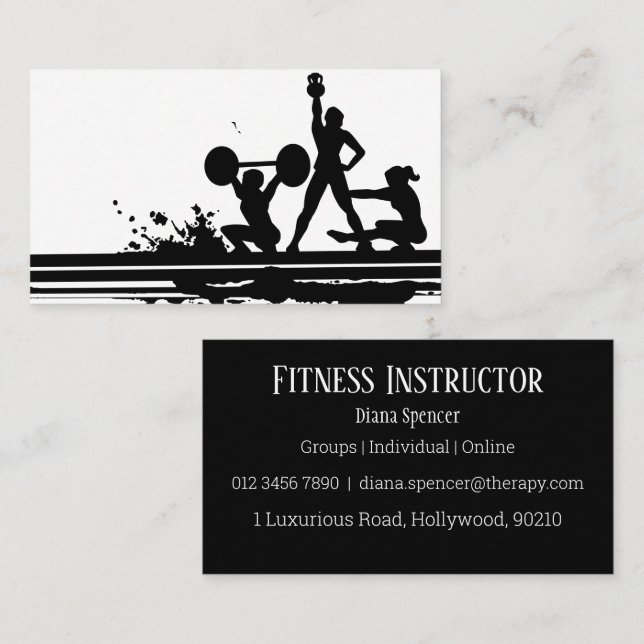 Fitness Instructor Business Card (Front/Back)