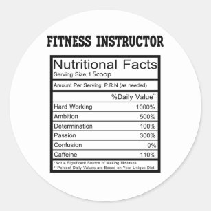 Fitness Instructor Classic Round Sticker
