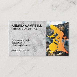 Fitness Instructor   Weights   Spin Class Business Card