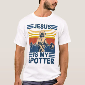 Fitness Jesus Is My Spotter Vintage T-Shirt