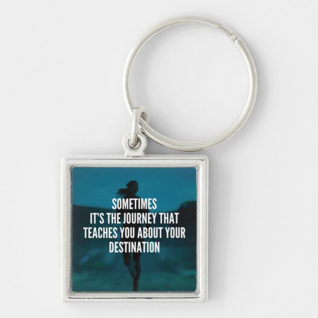 Fitness Journey - Women's Workout Motivational Key Ring (Front)