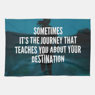 Fitness Journey - Women's Workout Motivational Tea Towel