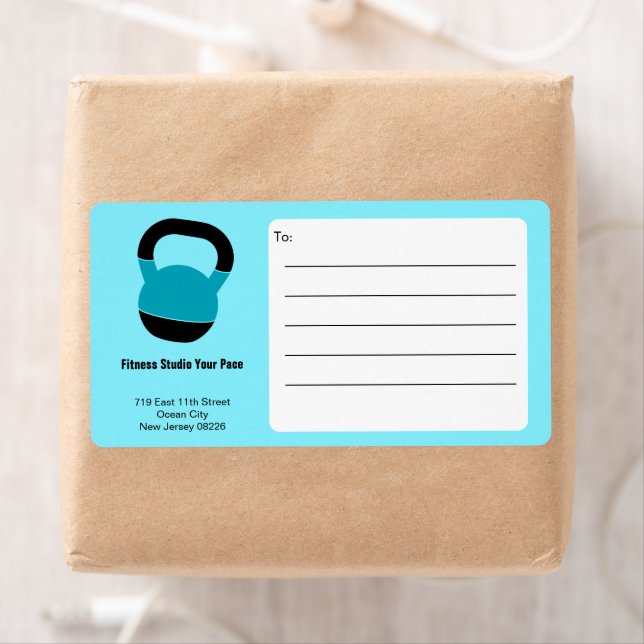 Fitness Kettlebell Electric-Blue Black Shipping (Insitu)