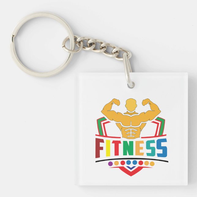 Fitness Lifestyle – Train Hard Stay Strong Key Ring (Front)