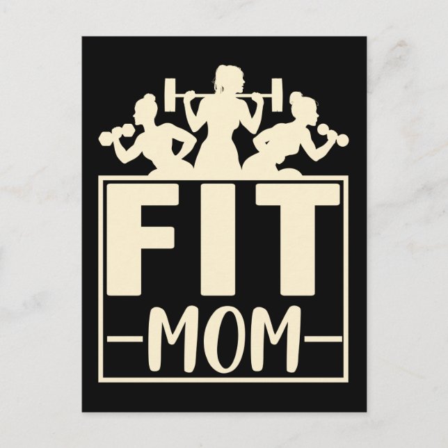 Fitness Mama Gym Exercise Weightlifting Mum Postcard (Front)