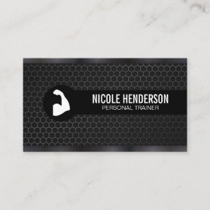 Fitness Manager   Gun Metal Trim   Carbon Fibre Business Card