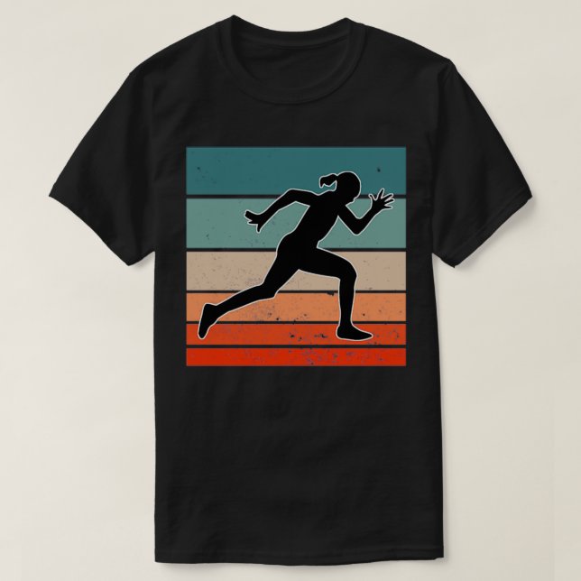 Fitness Marathon Gym Retro Training Runner T-Shirt (Design Front)