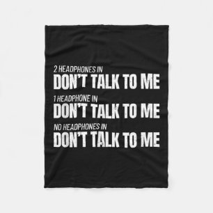 Fitness Meme - Don't Talk To Me At The Gym - Funny Fleece Blanket