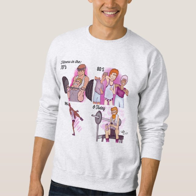 Fitness Men's Ash Sweatshirt (Front)