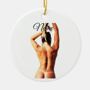 Fitness Model Tanlines Thunder_Cove  Ceramic Tree Decoration