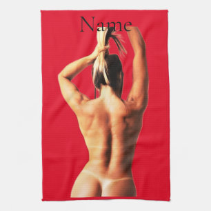 Fitness Model Tanlines Thunder_Cove Tea Towel