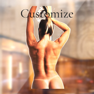 Fitness Model Tanlines Thunder_Cove Window Cling