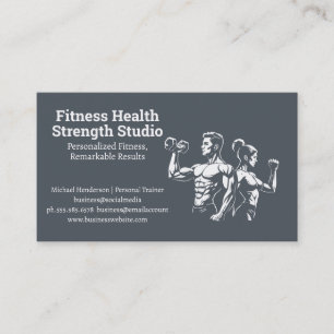 Fitness Models Health Gym Business Card
