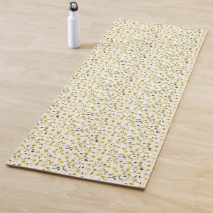 Fitness Modern Template Elegant Nature Daisies Yoga Mat
