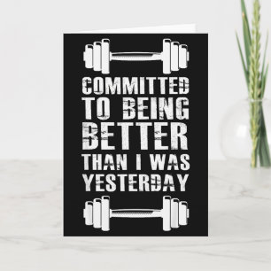 Fitness Motivation For Men Women With Saying Gym W Card
