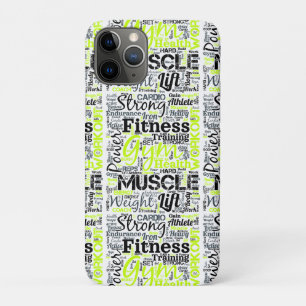 Fitness Motivation Typography Design iPhone 11 Pro Case