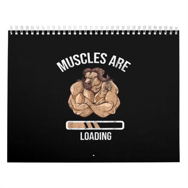 Fitness Muscle Loading Bullock Ox Sport Gym Calendar (Cover)