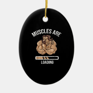 Fitness Muscle Loading Bullock Ox Sport Gym Ceramic Tree Decoration