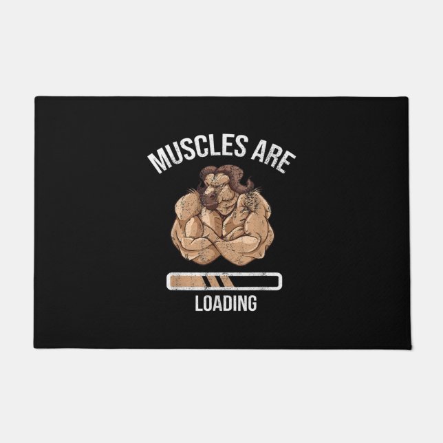 Fitness Muscle Loading Bullock Ox Sport Gym Doormat (Front)