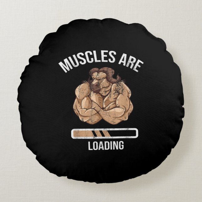 Fitness Muscle Loading Bullock Ox Sport Gym Round Cushion (Front)