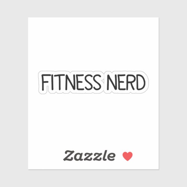 Fitness Nerd Sticker, Vinyl Stickers (Sheet)