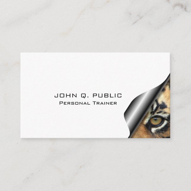Fitness Nutrition Personal Trainer Elegant Modern Business Card (Front)