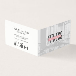 Fitness Personal Health   Gym Owner Trainer Business Card