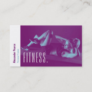 Fitness Personal Trainer Active Sports Business Card