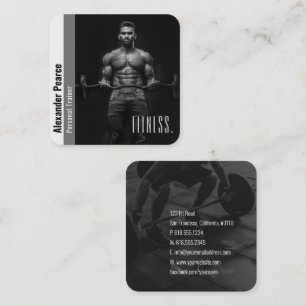 Fitness Personal Trainer Active Sports Business Square Business Card