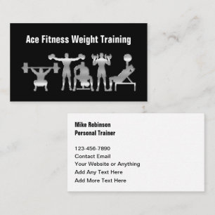 Fitness Personal Trainer And Coach Business Card