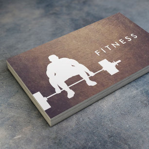 Fitness Personal Trainer Bodybuilder Grunge Business Card