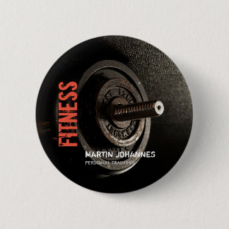 Fitness Personal Trainer Bodybuilding Modern Sharp 6 Cm Round Badge