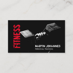 Fitness Personal Trainer Bodybuilding Modern Sharp Business Card