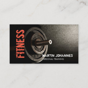 Fitness Personal Trainer Bodybuilding Modern Sharp Business Card