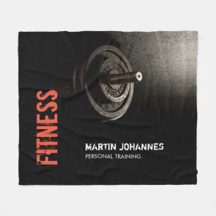 Fitness Personal Trainer Bodybuilding Modern Sharp Fleece Blanket