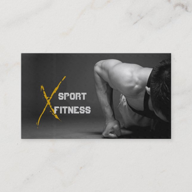 Fitness,  Personal Trainer, Business Card (Front)